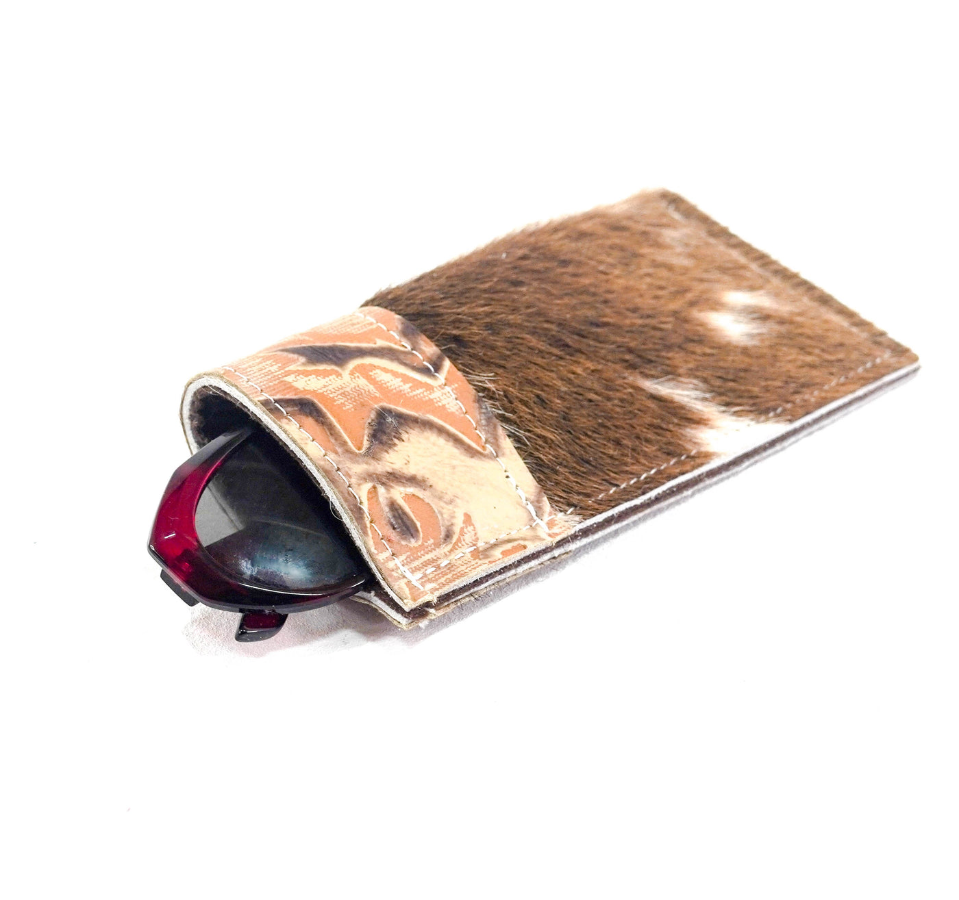 Sunglass Case - Dapple w/ Dusty Laredo-Sunglass Case-Western-Cowhide-Bags-Handmade-Products-Gifts-Dancing Cactus Designs