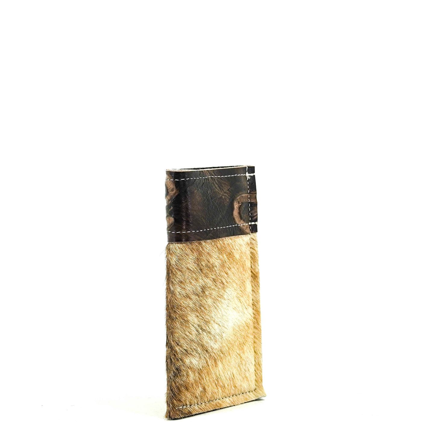 Sunglass Case - Light Brindle w/ Mahogany Brands-Sunglass Case-Western-Cowhide-Bags-Handmade-Products-Gifts-Dancing Cactus Designs