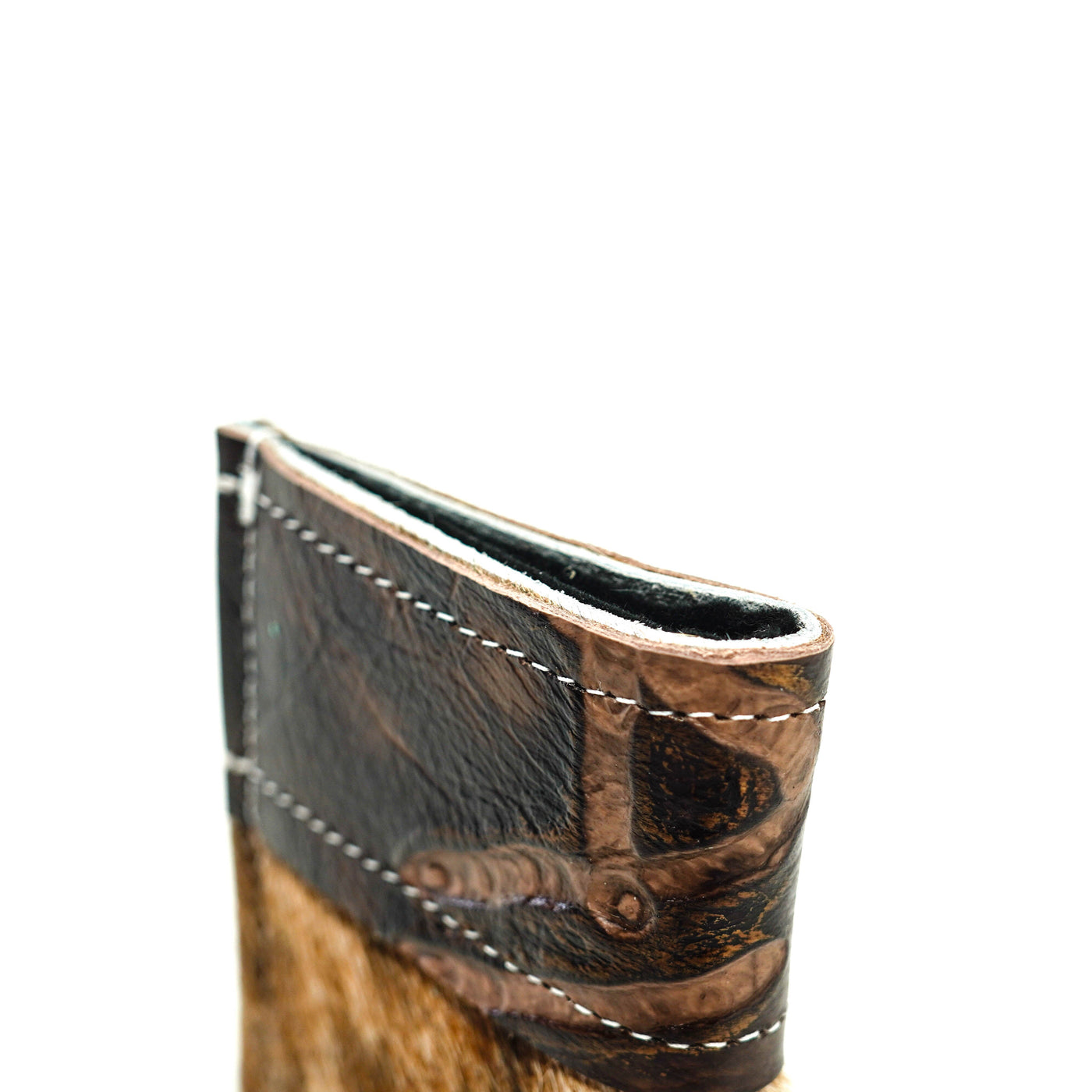 Sunglass Case - Light Brindle w/ Mahogany Brands-Sunglass Case-Western-Cowhide-Bags-Handmade-Products-Gifts-Dancing Cactus Designs