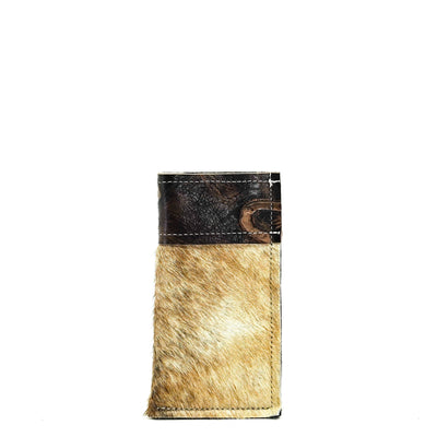 Sunglass Case - Light Brindle w/ Mahogany Brands-Sunglass Case-Western-Cowhide-Bags-Handmade-Products-Gifts-Dancing Cactus Designs