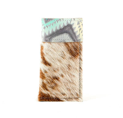 Sunglass Case - Longhorn w/ Royston Aztec-Sunglass Case-Western-Cowhide-Bags-Handmade-Products-Gifts-Dancing Cactus Designs