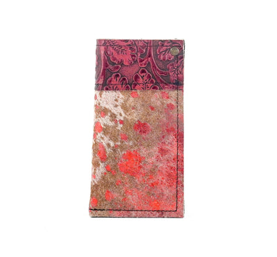 Sunglass Case - Red Acid w/ Red Tool-Sunglass Case-Western-Cowhide-Bags-Handmade-Products-Gifts-Dancing Cactus Designs