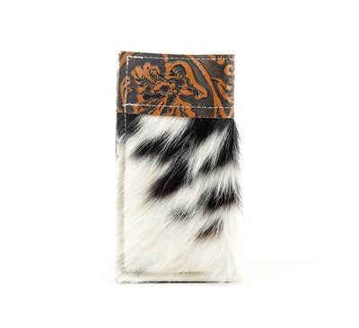 Sunglass Case - Tricolor w/ Honey Tool-Sunglass Case-Western-Cowhide-Bags-Handmade-Products-Gifts-Dancing Cactus Designs