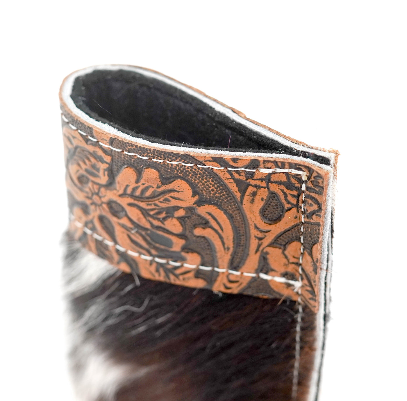 Sunglass Case - Tricolor w/ Honey Tool-Sunglass Case-Western-Cowhide-Bags-Handmade-Products-Gifts-Dancing Cactus Designs
