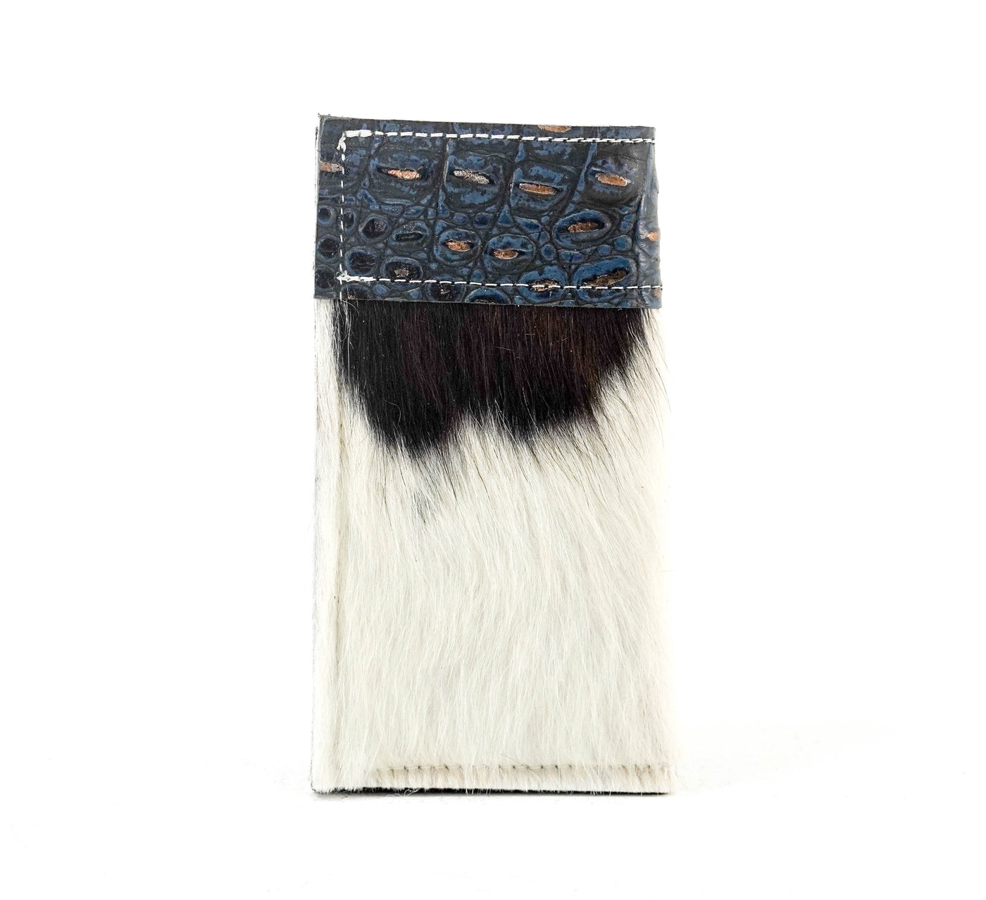 Sunglass Case - Tricolor w/ Midnight Croc-Sunglass Case-Western-Cowhide-Bags-Handmade-Products-Gifts-Dancing Cactus Designs
