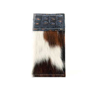Sunglass Case - Tricolor w/ Midnight Croc-Sunglass Case-Western-Cowhide-Bags-Handmade-Products-Gifts-Dancing Cactus Designs