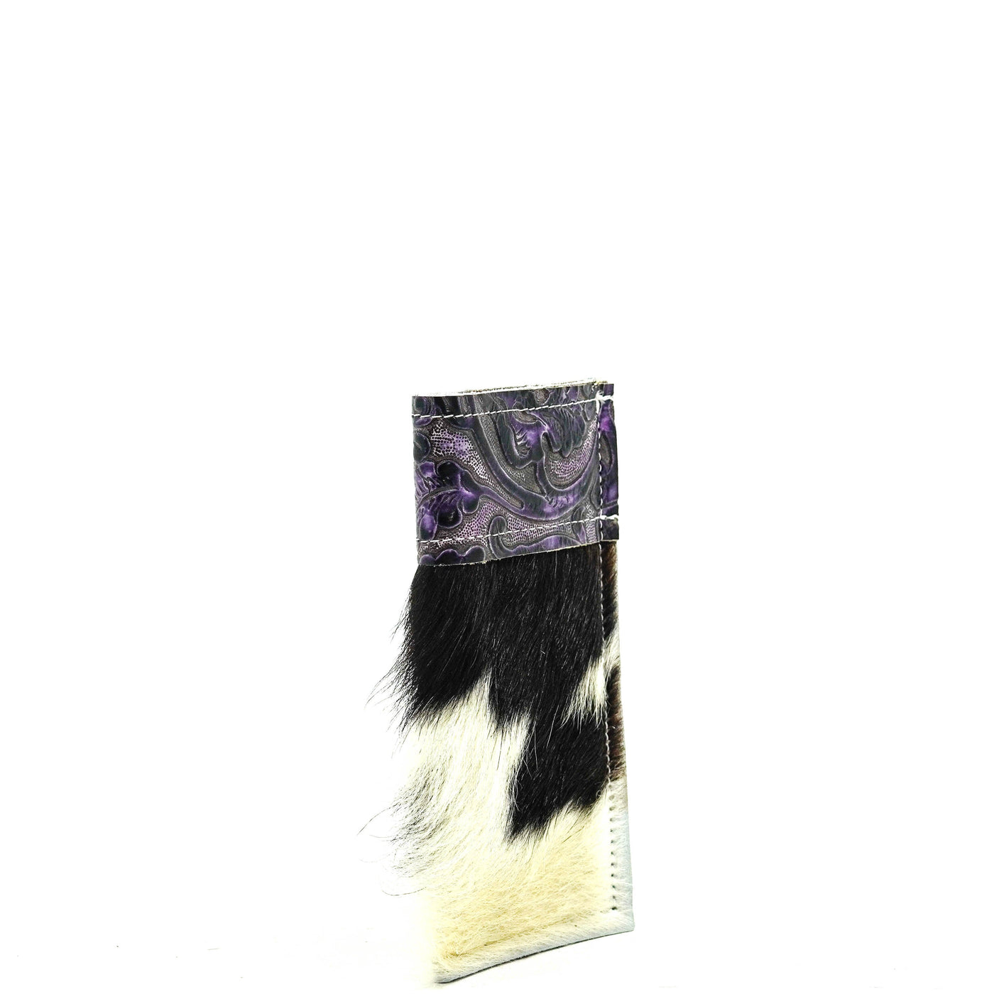 Sunglass Case - Tricolor w/ Orchid Tool-Sunglass Case-Western-Cowhide-Bags-Handmade-Products-Gifts-Dancing Cactus Designs