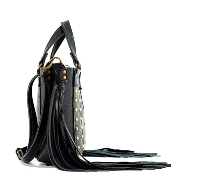Swift - All Embossed w/ Onyx Roses-Swift-Western-Cowhide-Bags-Handmade-Products-Gifts-Dancing Cactus Designs