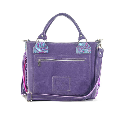 Swift - All Embossed w/ Rio Croc/Roses-Swift-Western-Cowhide-Bags-Handmade-Products-Gifts-Dancing Cactus Designs