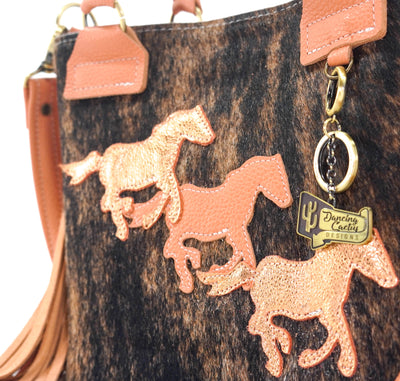 Swift - Brindle w/ Terracotta Leather-Swift-Western-Cowhide-Bags-Handmade-Products-Gifts-Dancing Cactus Designs