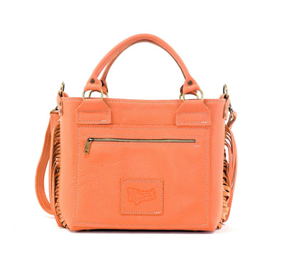 Swift - Brindle w/ Terracotta Leather-Swift-Western-Cowhide-Bags-Handmade-Products-Gifts-Dancing Cactus Designs