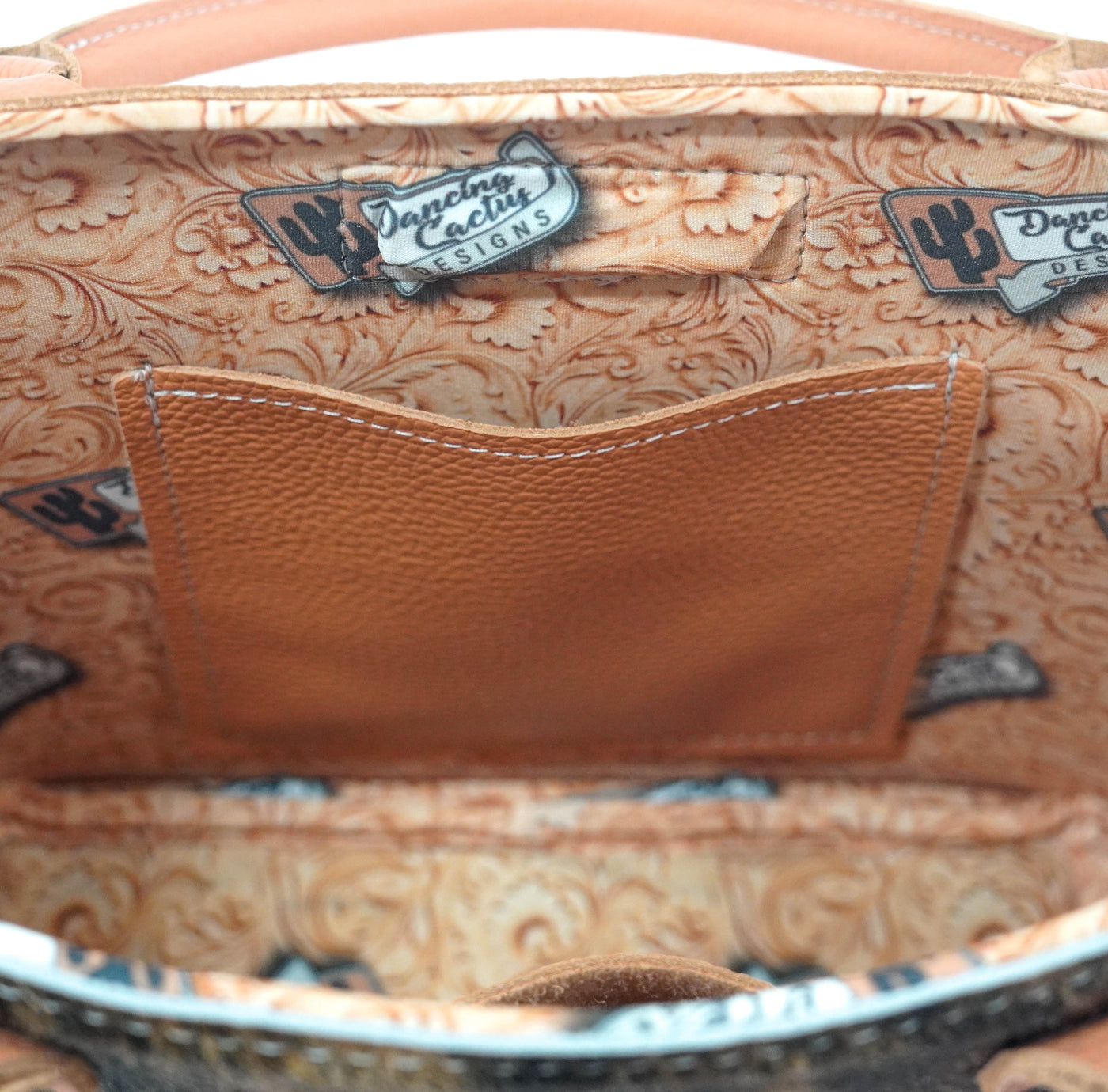 Swift - Brindle w/ Terracotta Leather-Swift-Western-Cowhide-Bags-Handmade-Products-Gifts-Dancing Cactus Designs