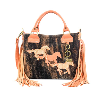 Swift - Brindle w/ Terracotta Leather-Swift-Western-Cowhide-Bags-Handmade-Products-Gifts-Dancing Cactus Designs