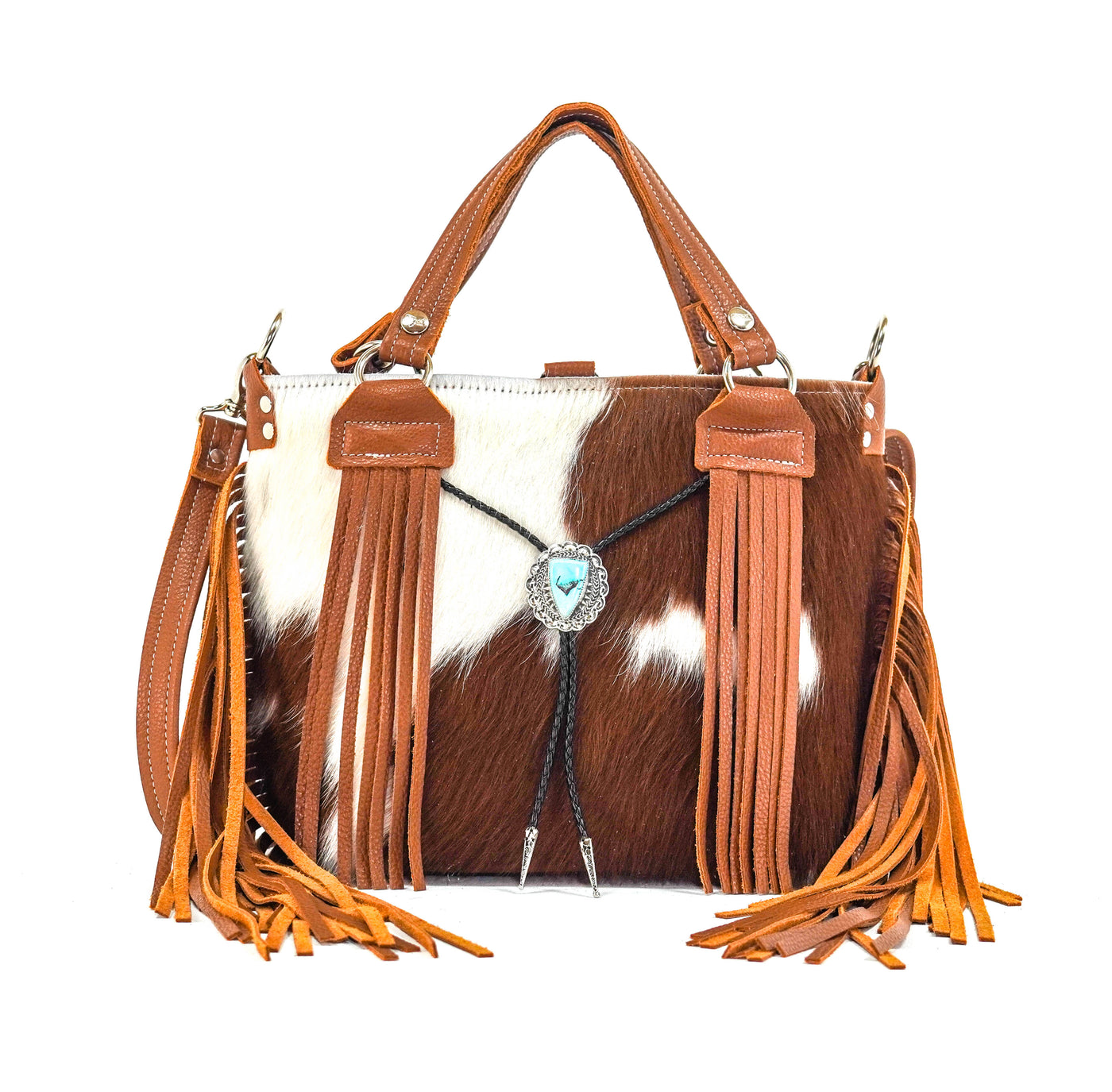 Swift - Tricolor w/ No Embossed-Swift-Western-Cowhide-Bags-Handmade-Products-Gifts-Dancing Cactus Designs