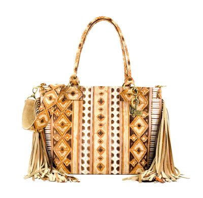 Taylor - All Embossed w/ Apache Navajo-Taylor-Western-Cowhide-Bags-Handmade-Products-Gifts-Dancing Cactus Designs