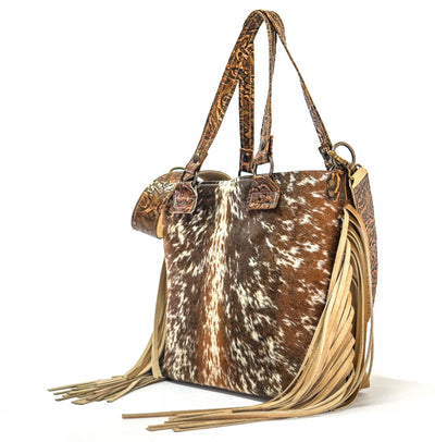 Taylor - Longhorn w/ Wyoming Tool-Taylor-Western-Cowhide-Bags-Handmade-Products-Gifts-Dancing Cactus Designs