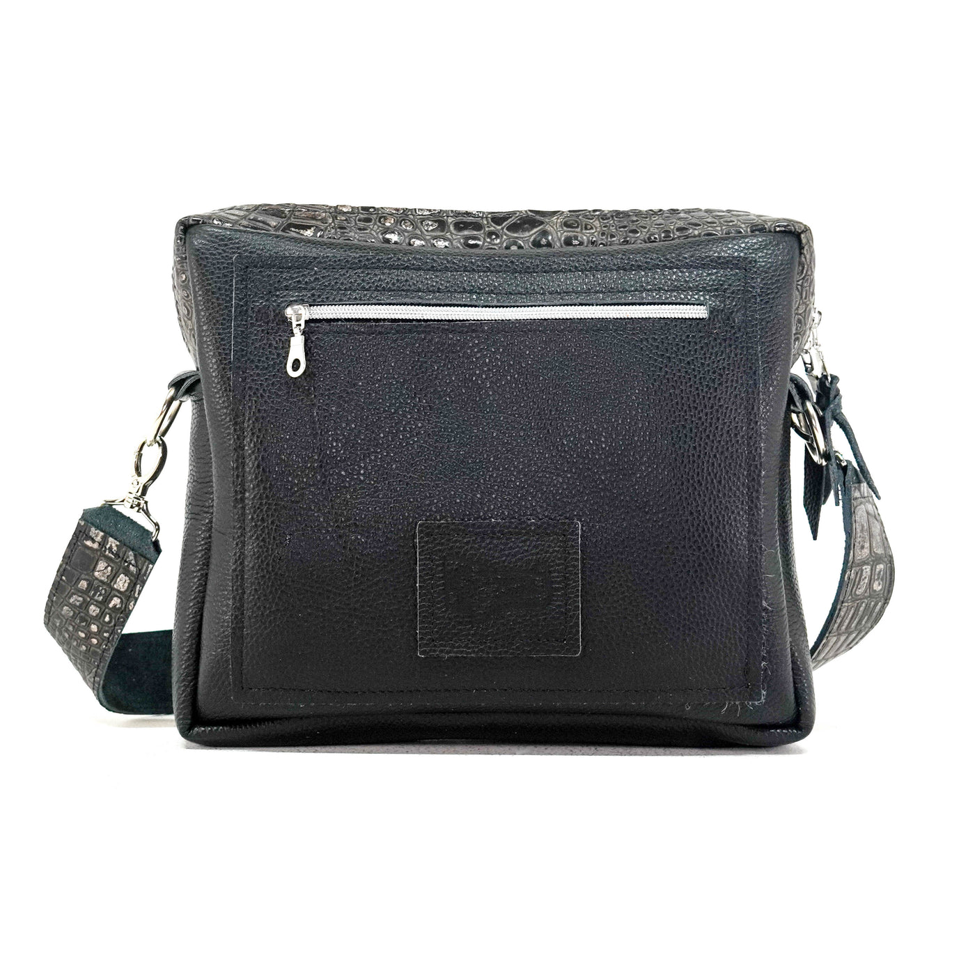 The Pony Express - All Embossed w/ Smoke Show Croc-The Pony Express-Western-Cowhide-Bags-Handmade-Products-Gifts-Dancing Cactus Designs