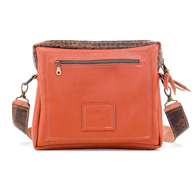 The Pony Express - Tricolor w/ Saddle Ostrich-The Pony Express-Western-Cowhide-Bags-Handmade-Products-Gifts-Dancing Cactus Designs