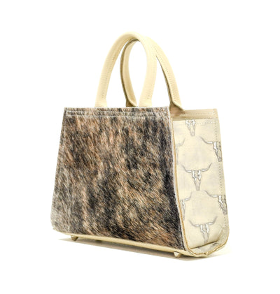 The Ranch Hand - Brindle w/ Ghost Skulls-The Ranch Hand-Western-Cowhide-Bags-Handmade-Products-Gifts-Dancing Cactus Designs