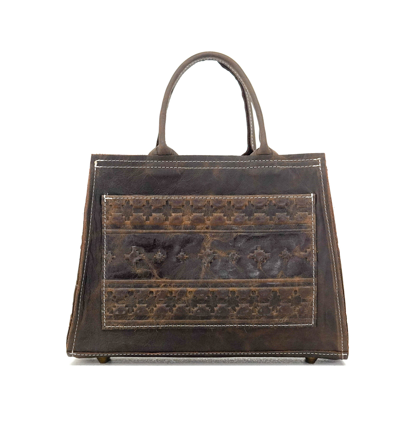 The Ranch Hand - Brindle w/ Walnut Navajo-The Ranch Hand-Western-Cowhide-Bags-Handmade-Products-Gifts-Dancing Cactus Designs