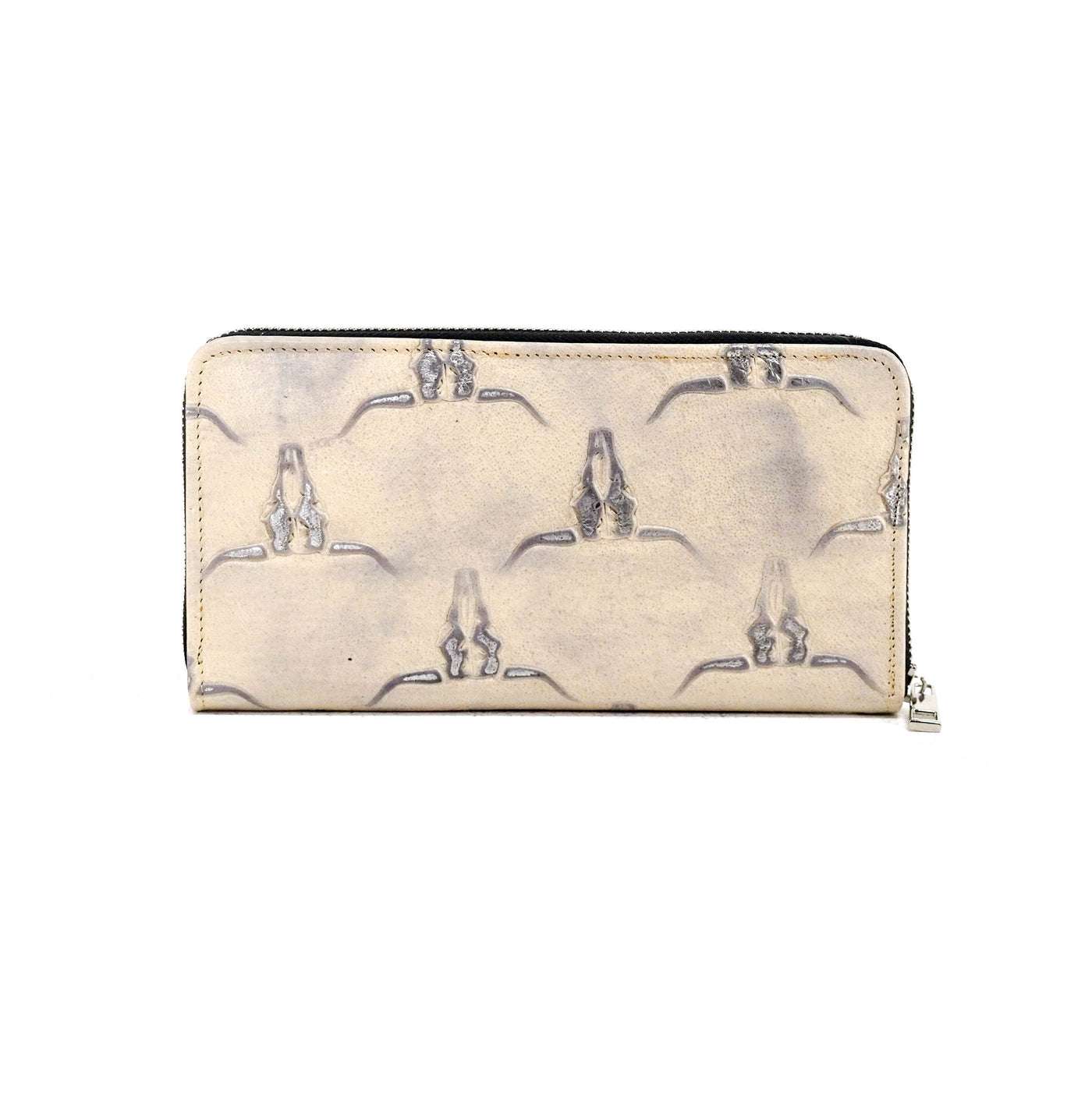 The Stage Coach Wallet - All Embossed w/ Ghost Skulls-The Stage Coach Wallet-Western-Cowhide-Bags-Handmade-Products-Gifts-Dancing Cactus Designs
