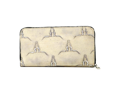 The Stage Coach Wallet - All Embossed w/ Ghost Skulls-The Stage Coach Wallet-Western-Cowhide-Bags-Handmade-Products-Gifts-Dancing Cactus Designs