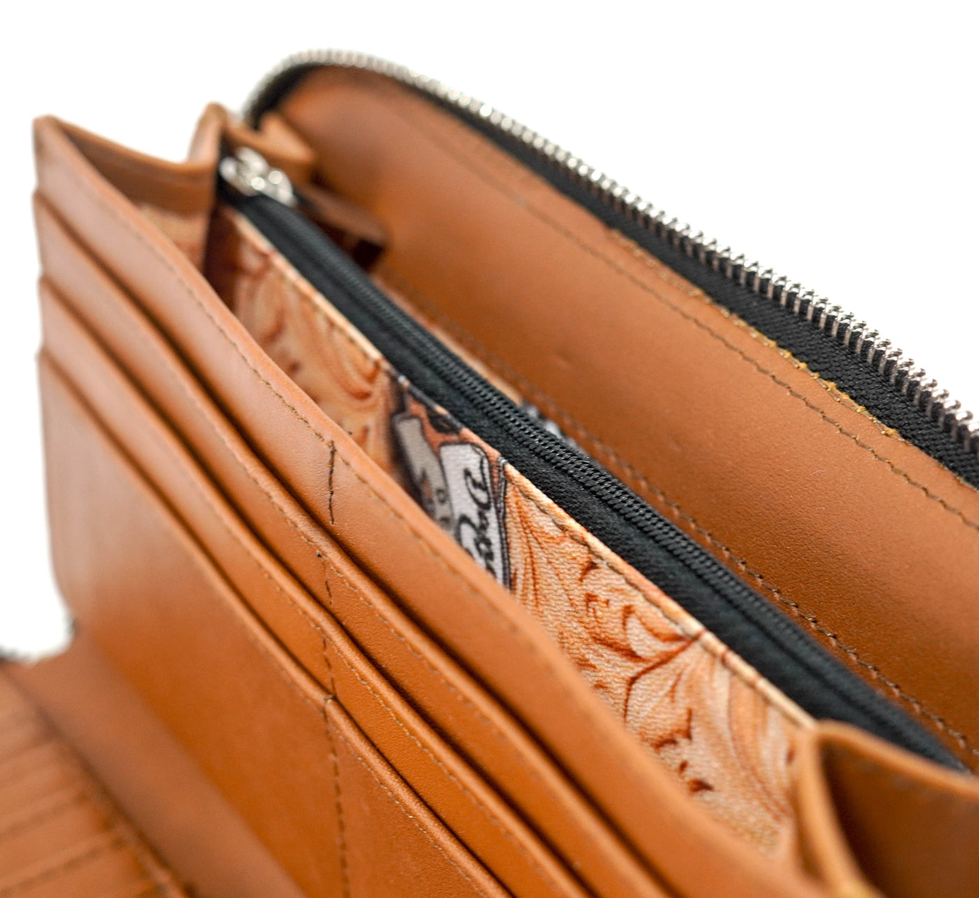 The Stage Coach Wallet - All Embossed w/ Ghost Skulls-The Stage Coach Wallet-Western-Cowhide-Bags-Handmade-Products-Gifts-Dancing Cactus Designs