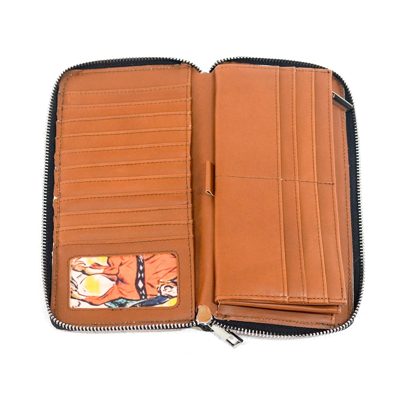 The Stage Coach Wallet - Black & White w/ No Embossed-The Stage Coach Wallet-Western-Cowhide-Bags-Handmade-Products-Gifts-Dancing Cactus Designs
