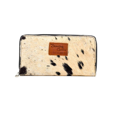 The Stage Coach Wallet - Black & White w/ No Embossed-The Stage Coach Wallet-Western-Cowhide-Bags-Handmade-Products-Gifts-Dancing Cactus Designs