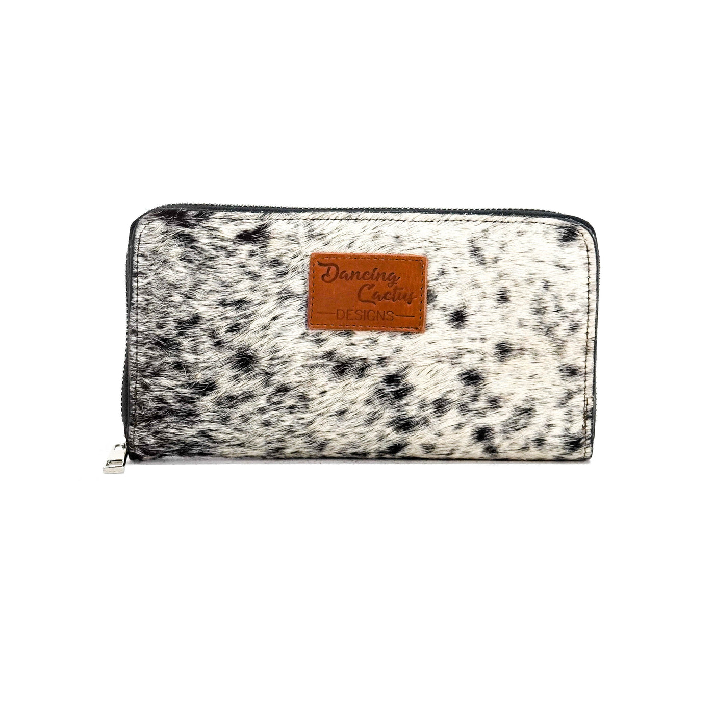 The Stage Coach Wallet - Black & White w/ No Embossed-The Stage Coach Wallet-Western-Cowhide-Bags-Handmade-Products-Gifts-Dancing Cactus Designs
