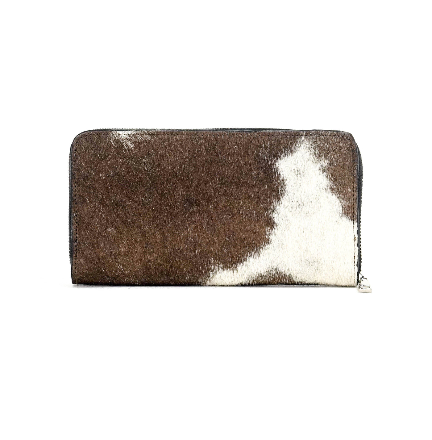 The Stage Coach Wallet - Chocolate & White w/ No Embossed-The Stage Coach Wallet-Western-Cowhide-Bags-Handmade-Products-Gifts-Dancing Cactus Designs
