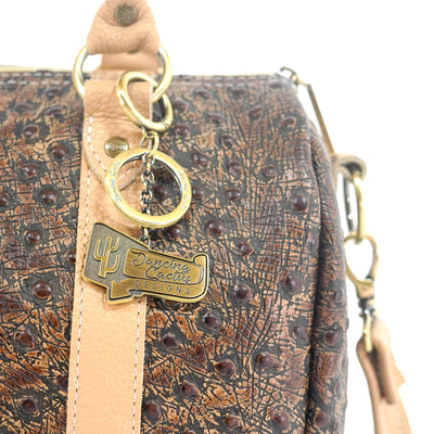 The Stowaway Classic - All Embossed w/ Cowboy Ostrich-The Stowaway Classic-Western-Cowhide-Bags-Handmade-Products-Gifts-Dancing Cactus Designs