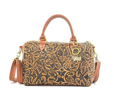 The Stowaway Classic - All Embossed w/ Honey Tool-The Stowaway Classic-Western-Cowhide-Bags-Handmade-Products-Gifts-Dancing Cactus Designs