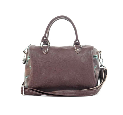 The Stowaway Classic - All Embossed w/ Mint Chocolate Skulls-The Stowaway Classic-Western-Cowhide-Bags-Handmade-Products-Gifts-Dancing Cactus Designs