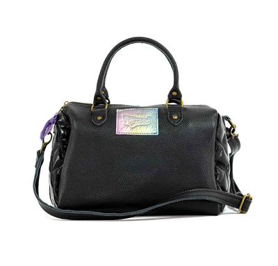 The Stowaway Classic - All Embossed w/ Onyx Diamond Stitch-The Stowaway Classic-Western-Cowhide-Bags-Handmade-Products-Gifts-Dancing Cactus Designs