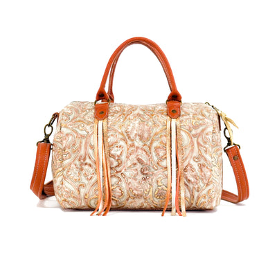 The Stowaway Classic - All Embossed w/ Rose Gold Tool-The Stowaway Classic-Western-Cowhide-Bags-Handmade-Products-Gifts-Dancing Cactus Designs