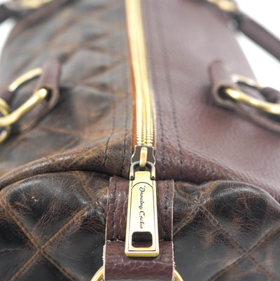 The Stowaway Classic - All Embossed w/ Walnut Diamond Stitch-The Stowaway Classic-Western-Cowhide-Bags-Handmade-Products-Gifts-Dancing Cactus Designs