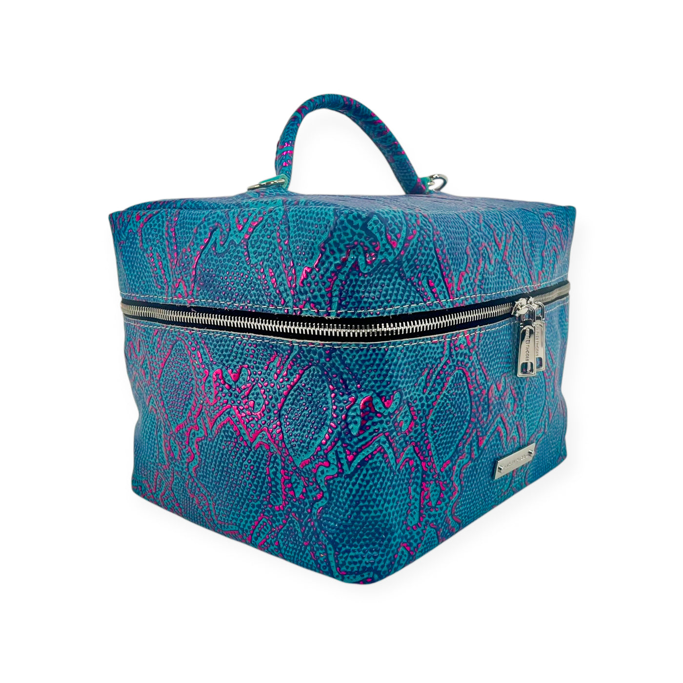 Train Case-Luggage & Bags > Cosmetic & Toiletry Bags > Travel Organizer Bags-Western-Cowhide-Bags-Handmade-Products-Gifts-Dancing Cactus Designs