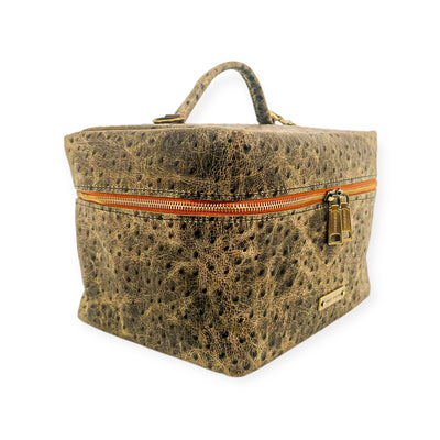 Train Case-Luggage & Bags > Cosmetic & Toiletry Bags > Travel Organizer Bags-Western-Cowhide-Bags-Handmade-Products-Gifts-Dancing Cactus Designs