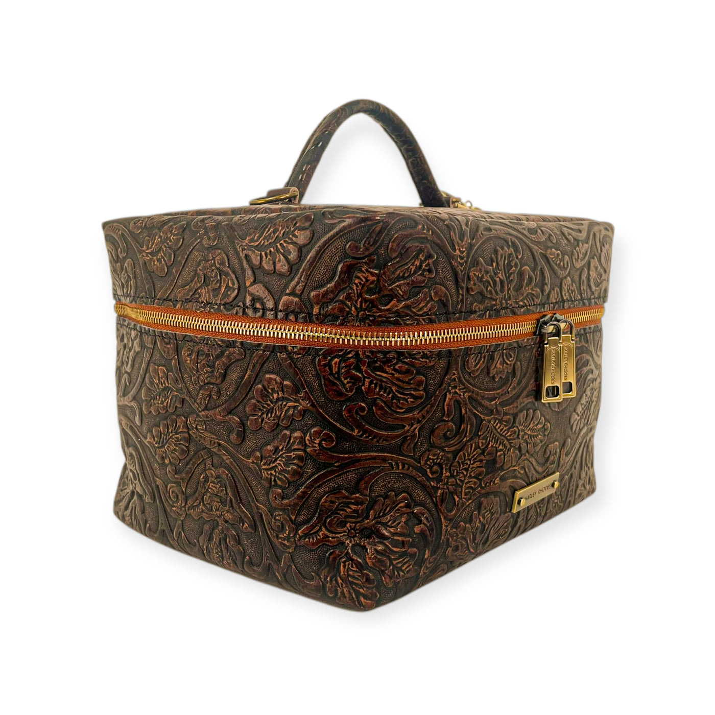 Train Case-Luggage & Bags > Cosmetic & Toiletry Bags > Travel Organizer Bags-Western-Cowhide-Bags-Handmade-Products-Gifts-Dancing Cactus Designs