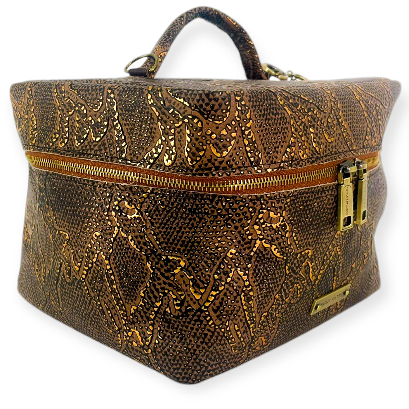 Train Case-Luggage & Bags > Cosmetic & Toiletry Bags > Travel Organizer Bags-Western-Cowhide-Bags-Handmade-Products-Gifts-Dancing Cactus Designs