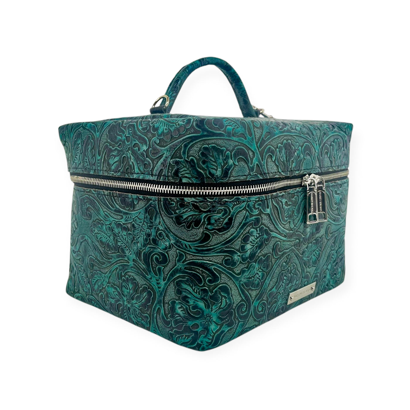 Train Case-Luggage & Bags > Cosmetic & Toiletry Bags > Travel Organizer Bags-Western-Cowhide-Bags-Handmade-Products-Gifts-Dancing Cactus Designs