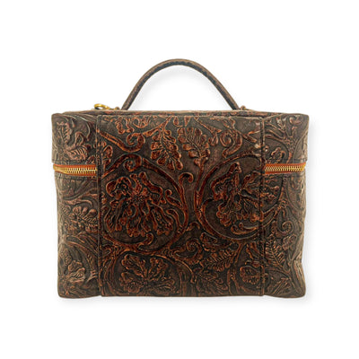 Train Case-Luggage & Bags > Cosmetic & Toiletry Bags > Travel Organizer Bags-Western-Cowhide-Bags-Handmade-Products-Gifts-Dancing Cactus Designs
