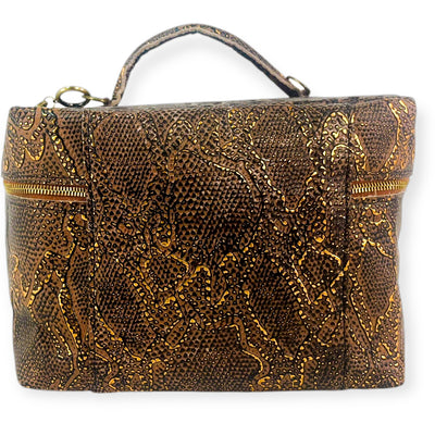 Train Case-Luggage & Bags > Cosmetic & Toiletry Bags > Travel Organizer Bags-Western-Cowhide-Bags-Handmade-Products-Gifts-Dancing Cactus Designs