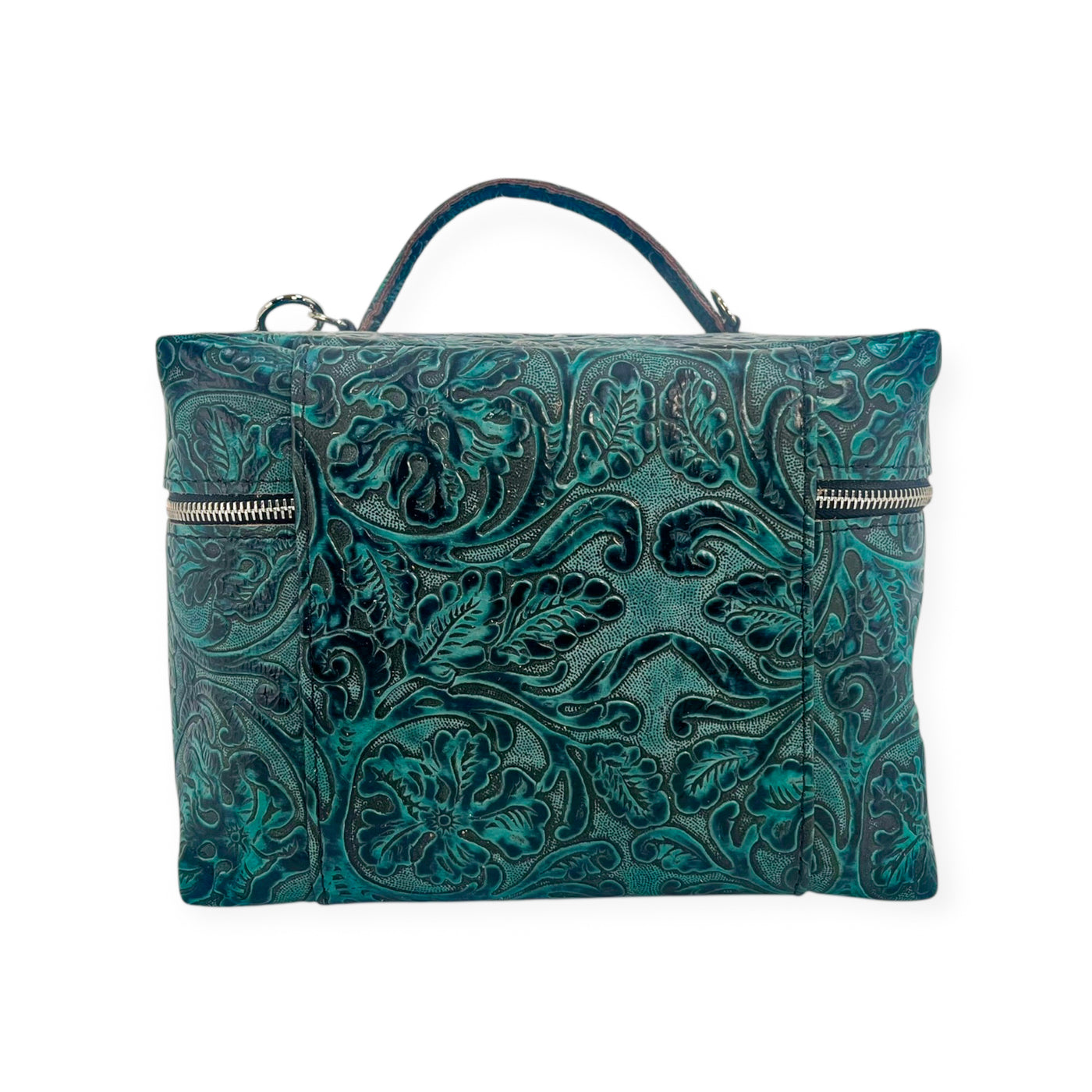 Train Case-Luggage & Bags > Cosmetic & Toiletry Bags > Travel Organizer Bags-Western-Cowhide-Bags-Handmade-Products-Gifts-Dancing Cactus Designs