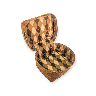 Train Case-Luggage & Bags > Cosmetic & Toiletry Bags > Travel Organizer Bags-Western-Cowhide-Bags-Handmade-Products-Gifts-Dancing Cactus Designs