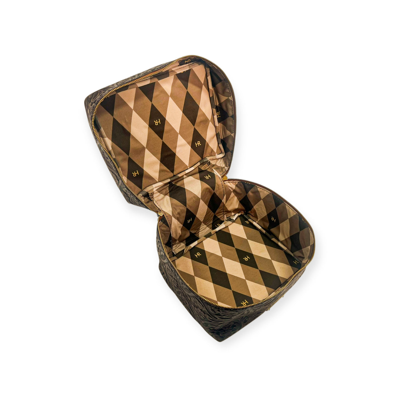 Train Case-Luggage & Bags > Cosmetic & Toiletry Bags > Travel Organizer Bags-Western-Cowhide-Bags-Handmade-Products-Gifts-Dancing Cactus Designs