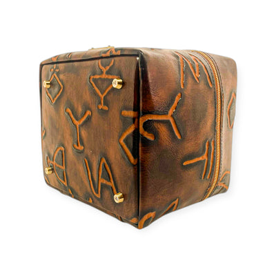 Train Case-Luggage & Bags > Cosmetic & Toiletry Bags > Travel Organizer Bags-Western-Cowhide-Bags-Handmade-Products-Gifts-Dancing Cactus Designs