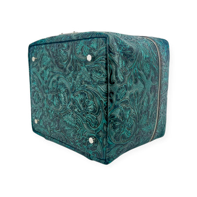 Train Case-Luggage & Bags > Cosmetic & Toiletry Bags > Travel Organizer Bags-Western-Cowhide-Bags-Handmade-Products-Gifts-Dancing Cactus Designs