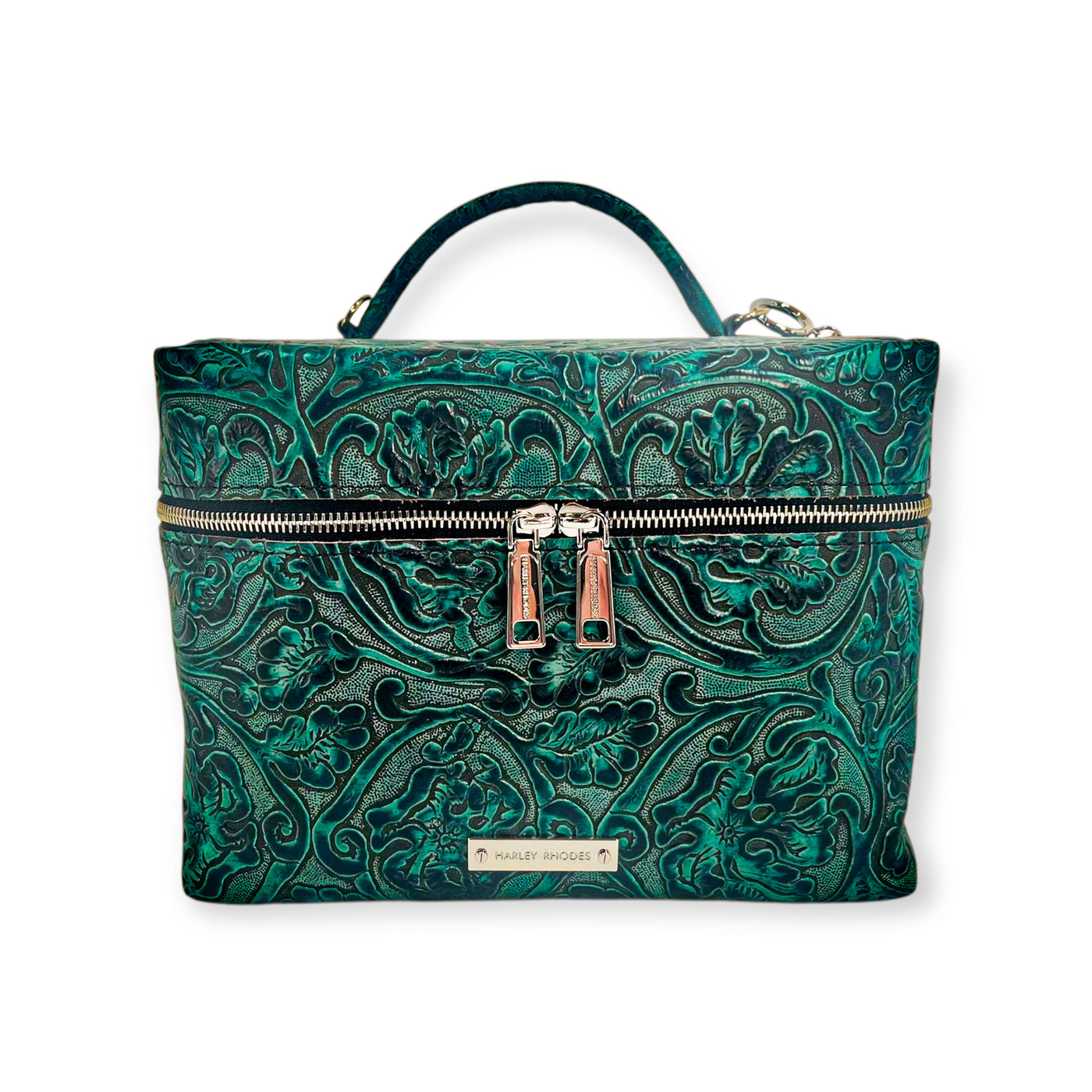 Train Case-Luggage & Bags > Cosmetic & Toiletry Bags > Travel Organizer Bags-Western-Cowhide-Bags-Handmade-Products-Gifts-Dancing Cactus Designs